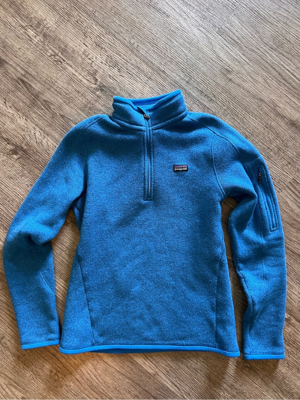 Patagonia Bright Blue Fleece Jacket Quarter zip